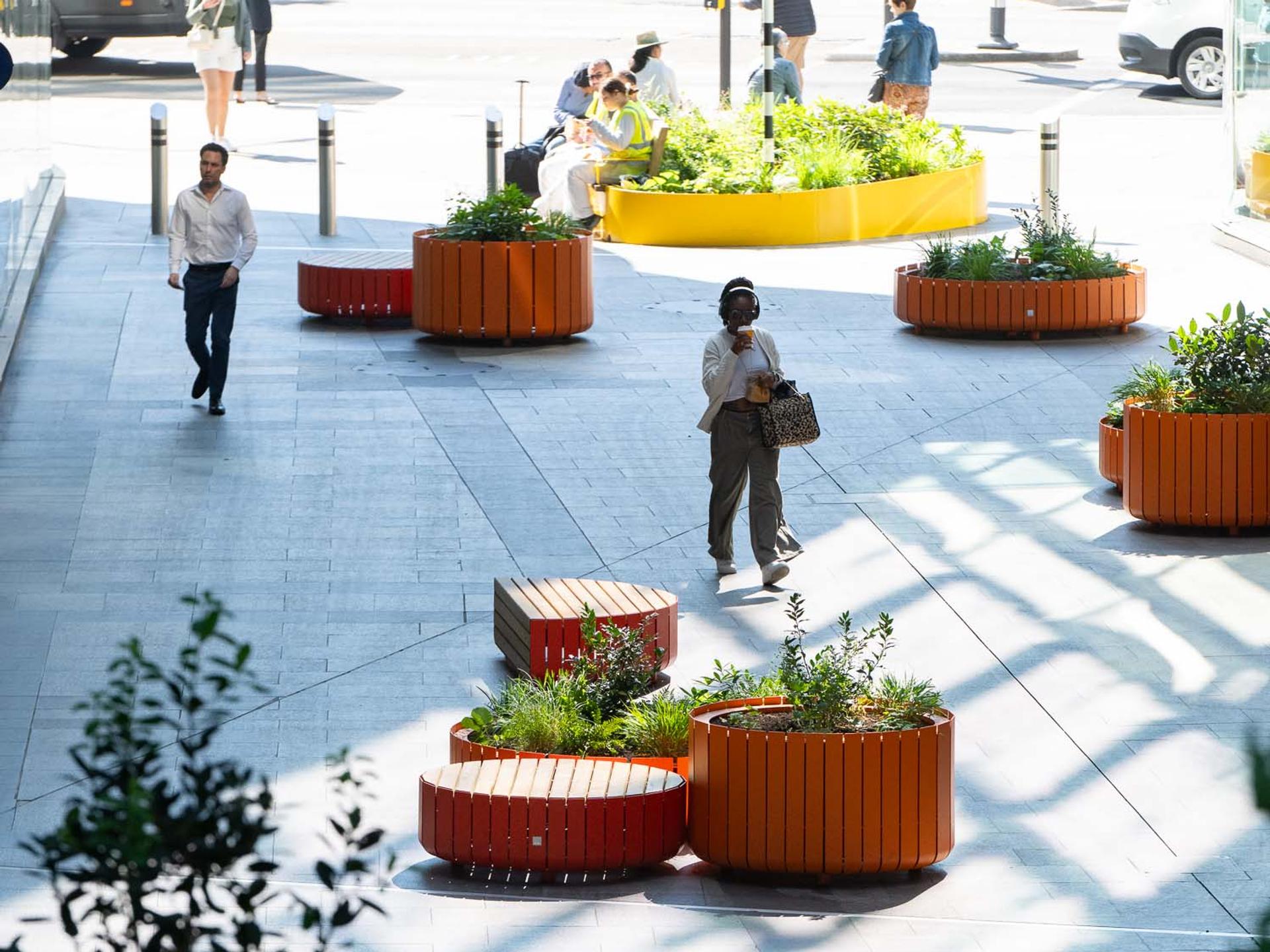 Activating public space through flexible seating and community use