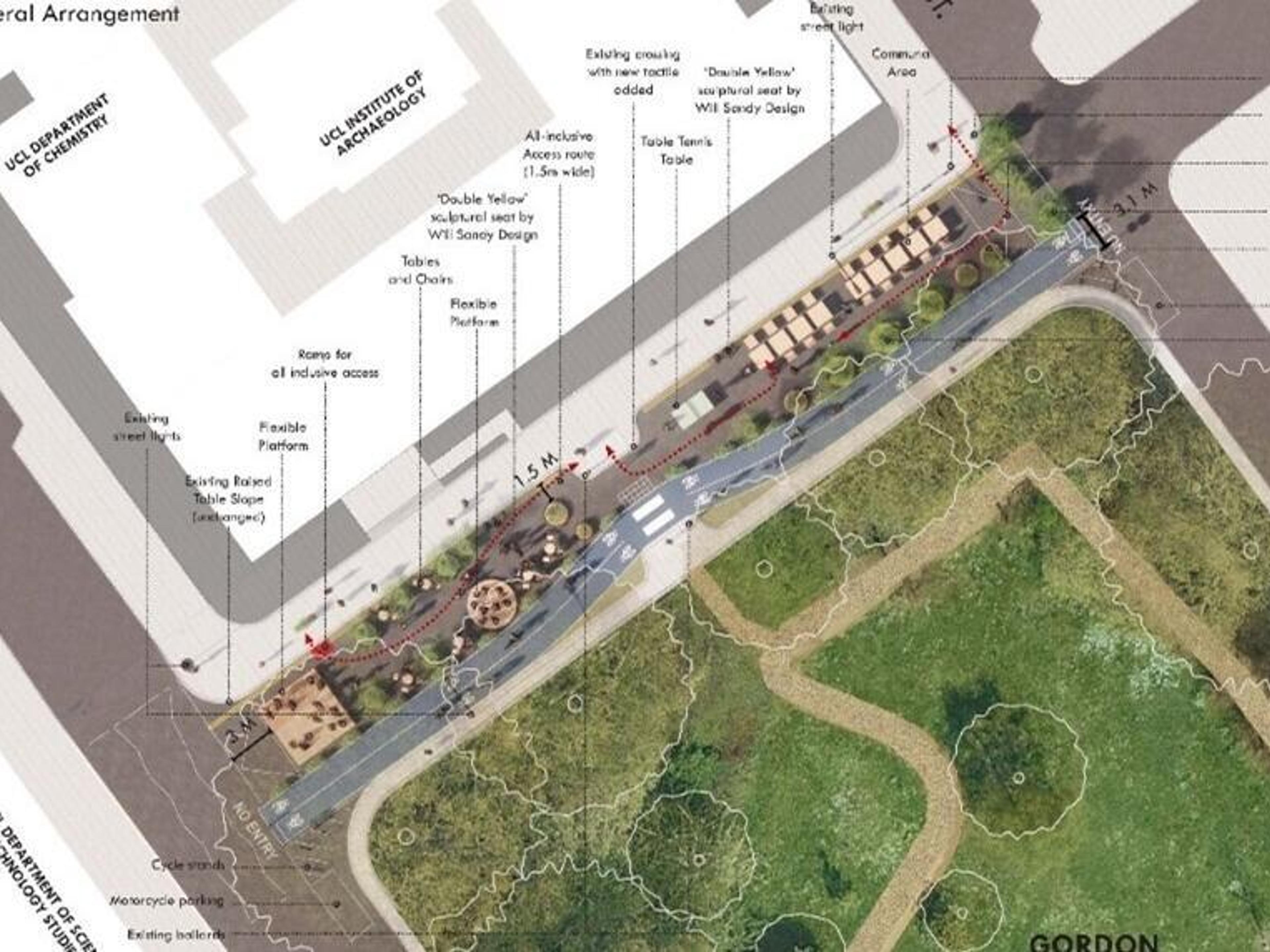 Gordon Square - transformed from a lifeless space to a streetscape that now buzzes with life.