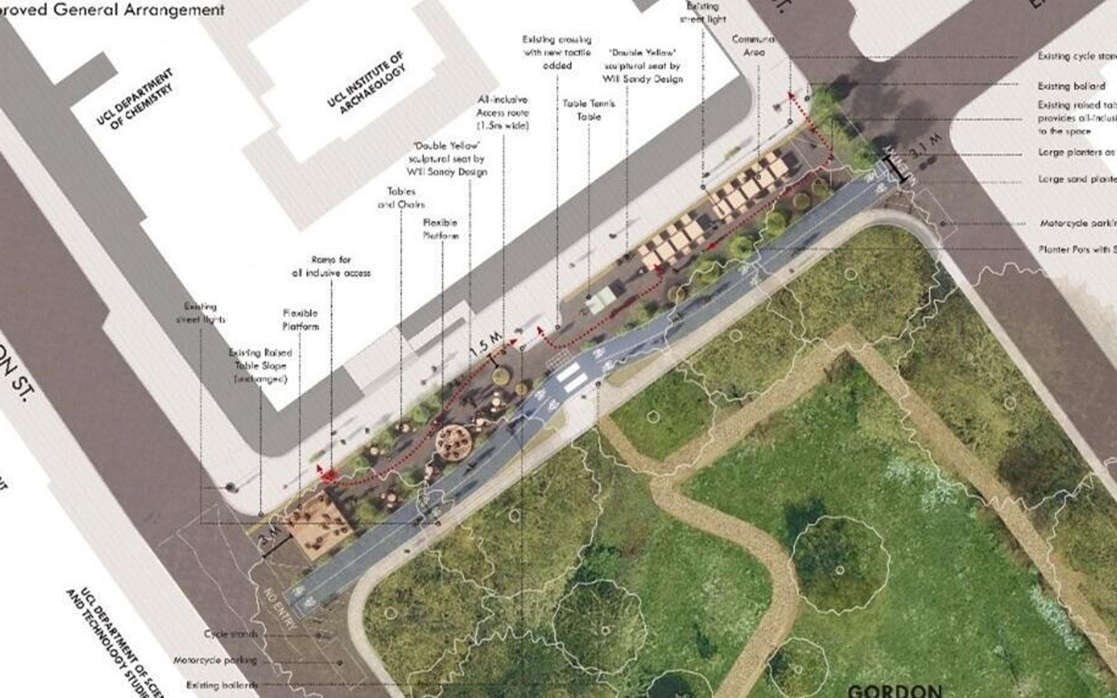 Gordon Square - transformed from a lifeless space to a streetscape that now buzzes with life.