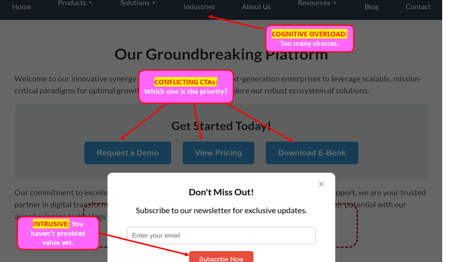 Democracy of Buttons & Cluttered Design