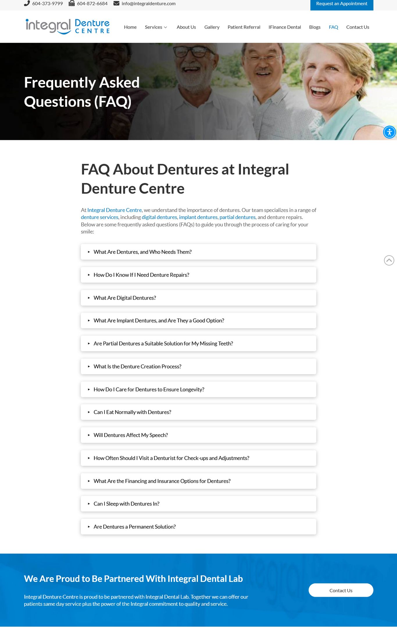 Integral Denture