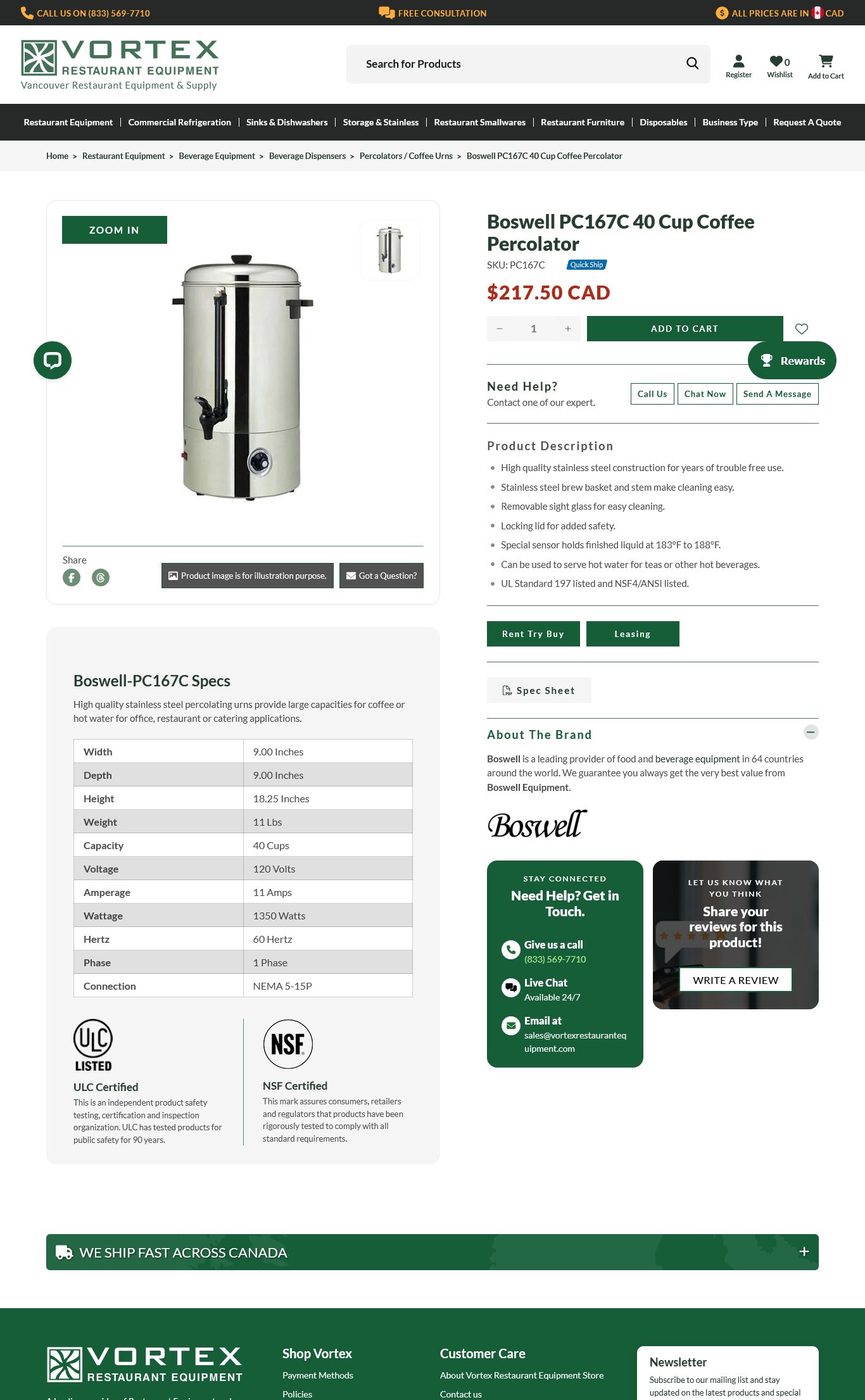 Vortex Restaurant Equipment