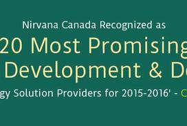 Through the consistent delivery of outstanding services, Nirvana Canada has paved its way to the top ’20 Most Promising Web Design and Development Solution Providers’ by CIO Review magazine.