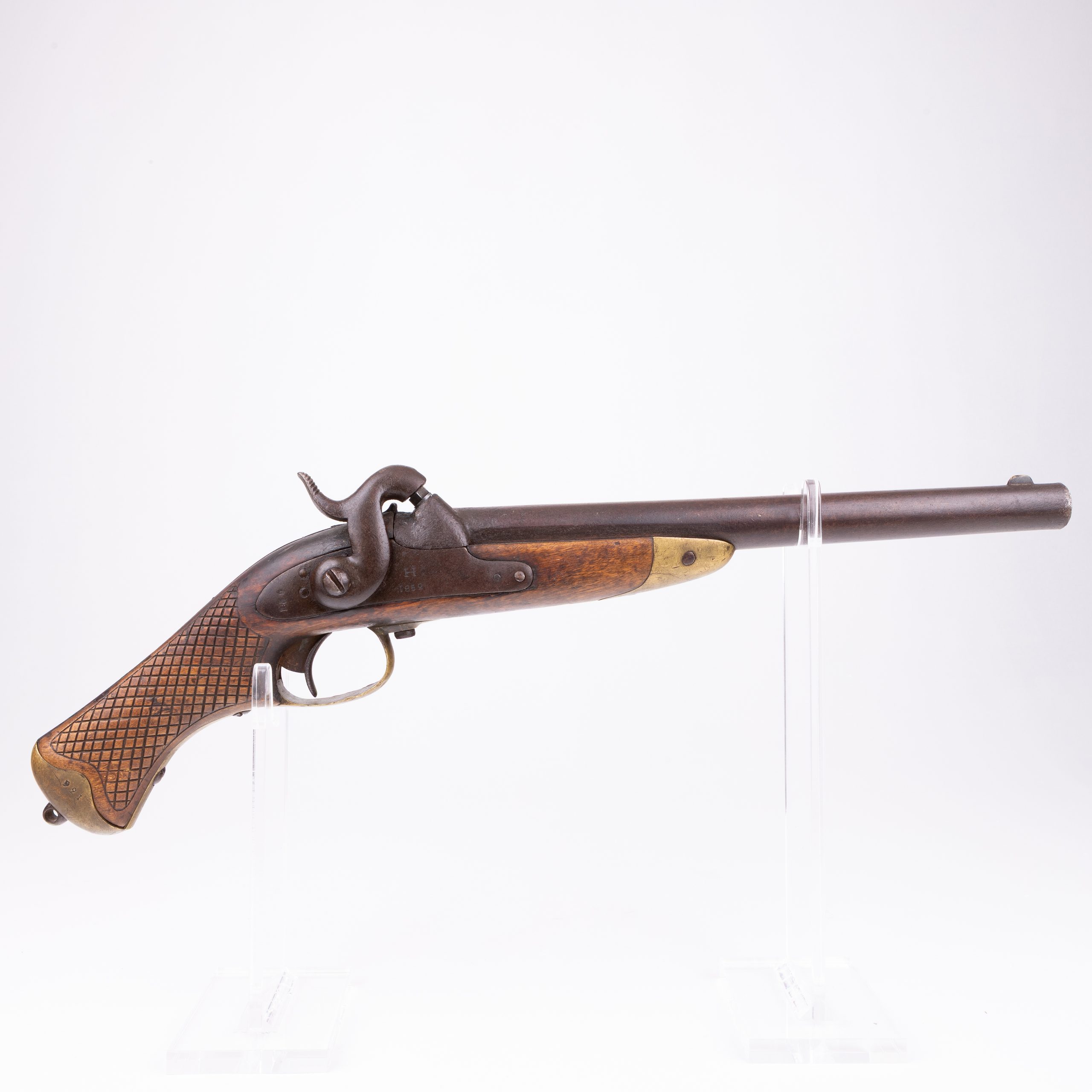 Studsarpistol m/1850 i bruksskick, bild 1 av 3