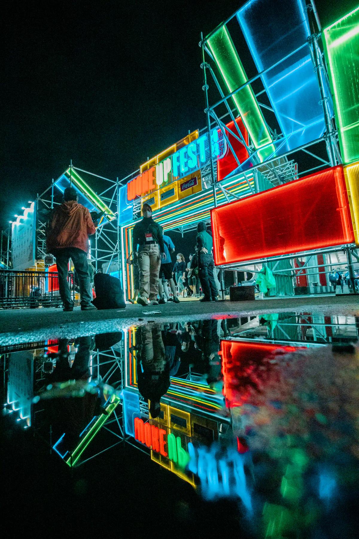 Main Gate Lighted - Woke Up Fest 2023 - Music Festival Decoration - Katakita Live Vendor Produksi Event