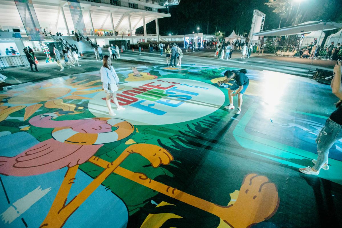 Floor Sticker - Woke Up Fest 2023 - Music Festival Decoration - Katakita Live Vendor Produksi Event