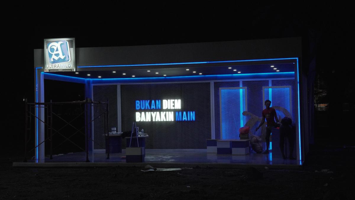 Ultramild Activation Booth - Night Lighted - A Mild Compound at Soundrenaline 2022 - Katakita Live Music Festival Decoration