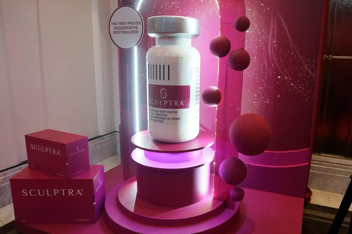 Mockup Product Display Details - Sculptra Gain - Katakita Live Vendor Production Beauty Brand Gathering Launching Event Langham