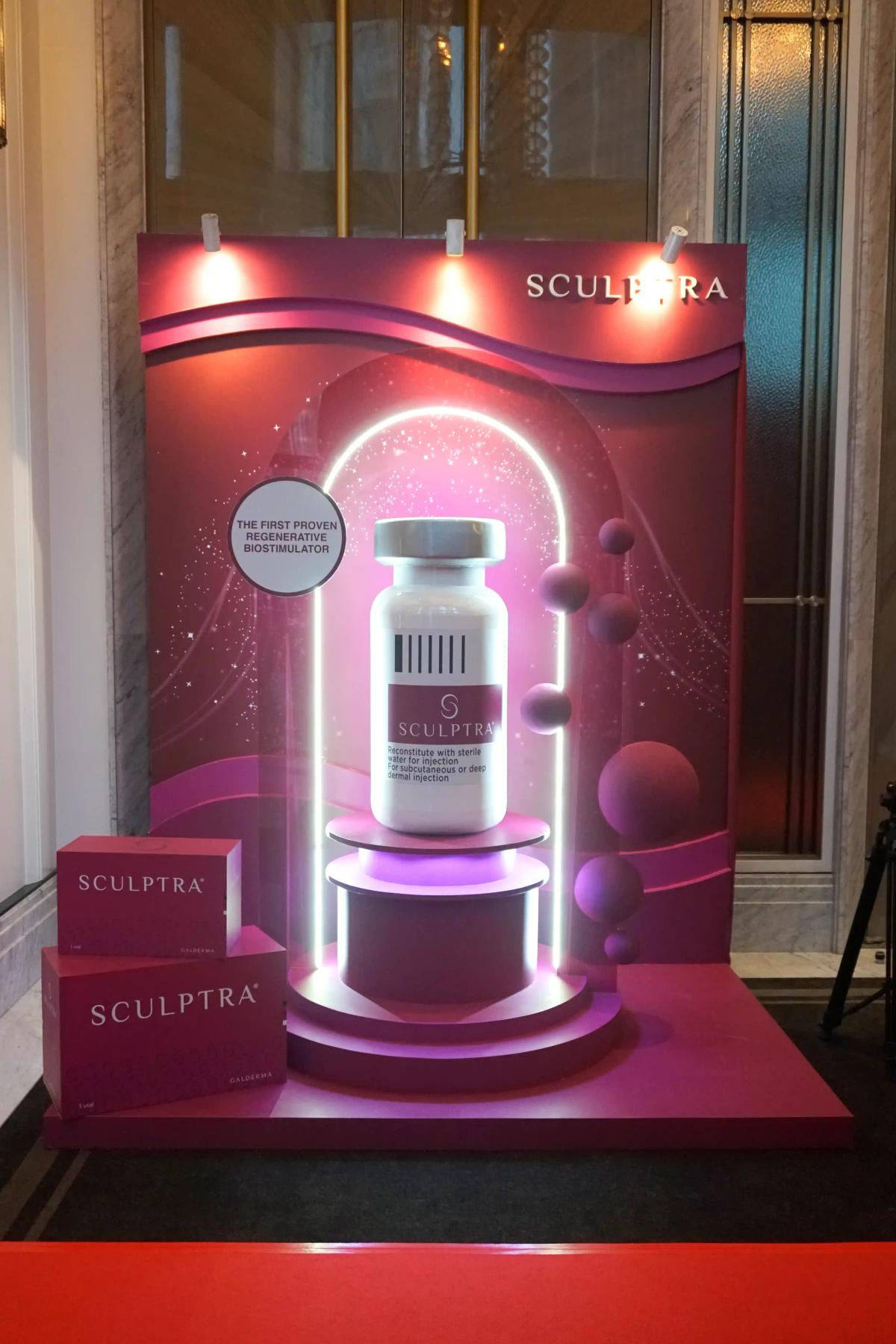 Mockup Product Display - Sculptra Gain - Katakita Live Vendor Production Beauty Brand Gathering Launching Event Langham
