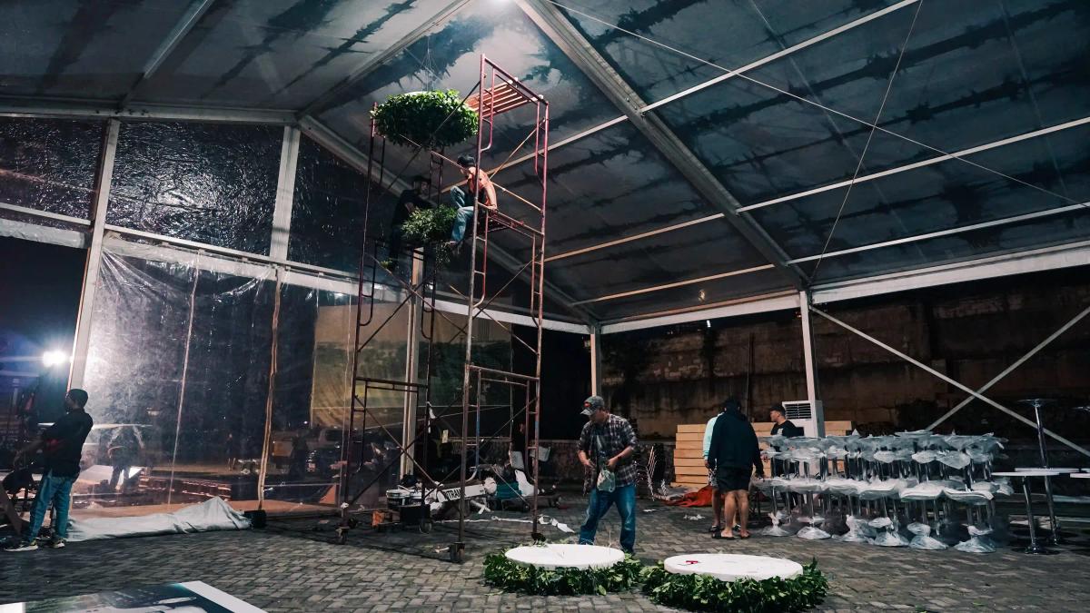 Installment Team Hanging Garden JAC Motors Launch Event - Katakita Live Vendor Production Event Decoration Media Gathering Brand Launching