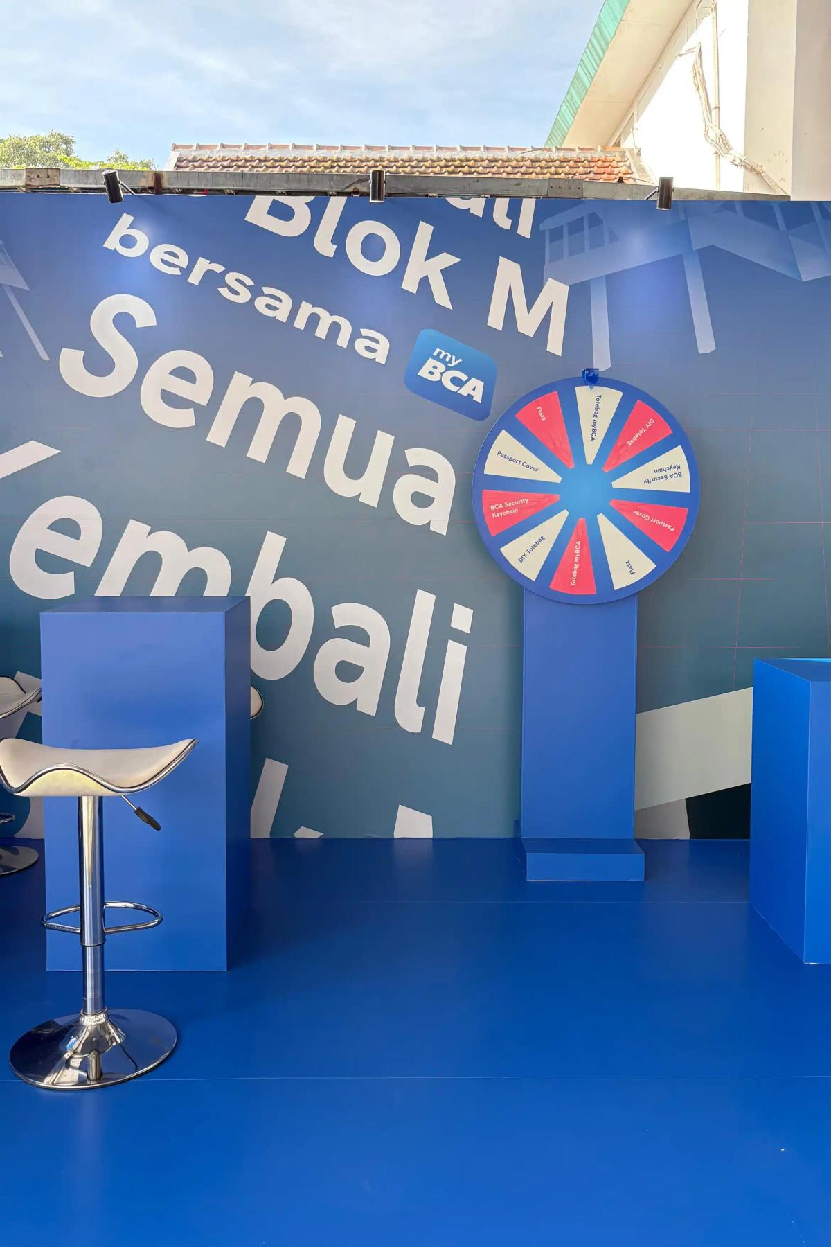 Wheel of Fortunes MyBCA at Mbloc Design Week 2026 - Katakita Live Vendor Production Customize Booth 2 Bukaan Bank Brand Activation