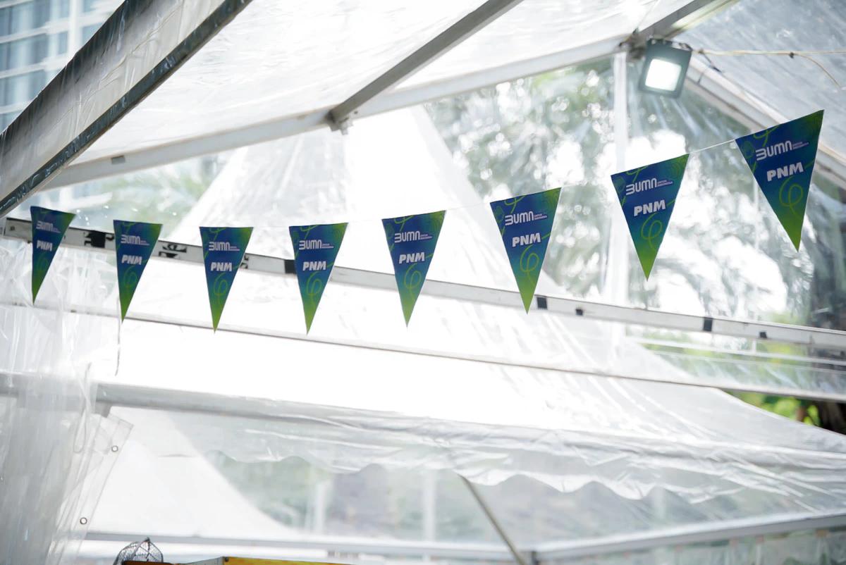 Banner Flag - PNM Media Gathering - Katakita Live Vendor Produksi Event Media Internal Gathering BUMN Decoration Company