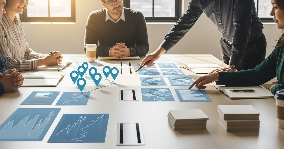 Marketing team collaborating in an office in Durham, North Carolina to plan SEO strategy — SEO agencies in Durham working on content and rankings