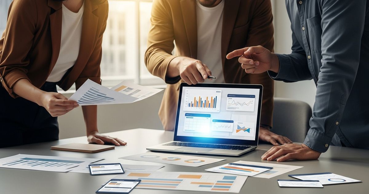Marketing team comparing SEOBot alternatives while reviewing SEO reports