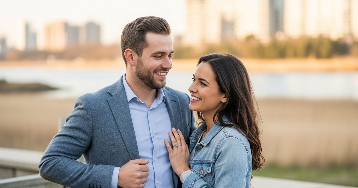 Two marketers collaborating over a printed planning board and color-coded cards in a modern office, illustrating tool comparison and content planning.