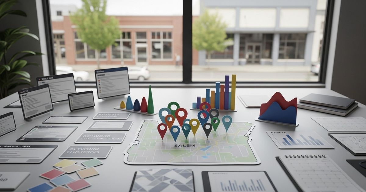 Marketing team collaborating on SEO strategy in a Salem, Oregon office — SEO agencies in Salem working on local search plans