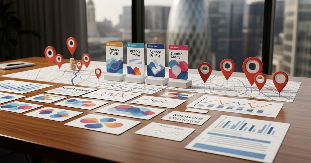 Marketing team collaborating in a modern London office planning SEO strategy for seo agencies in london