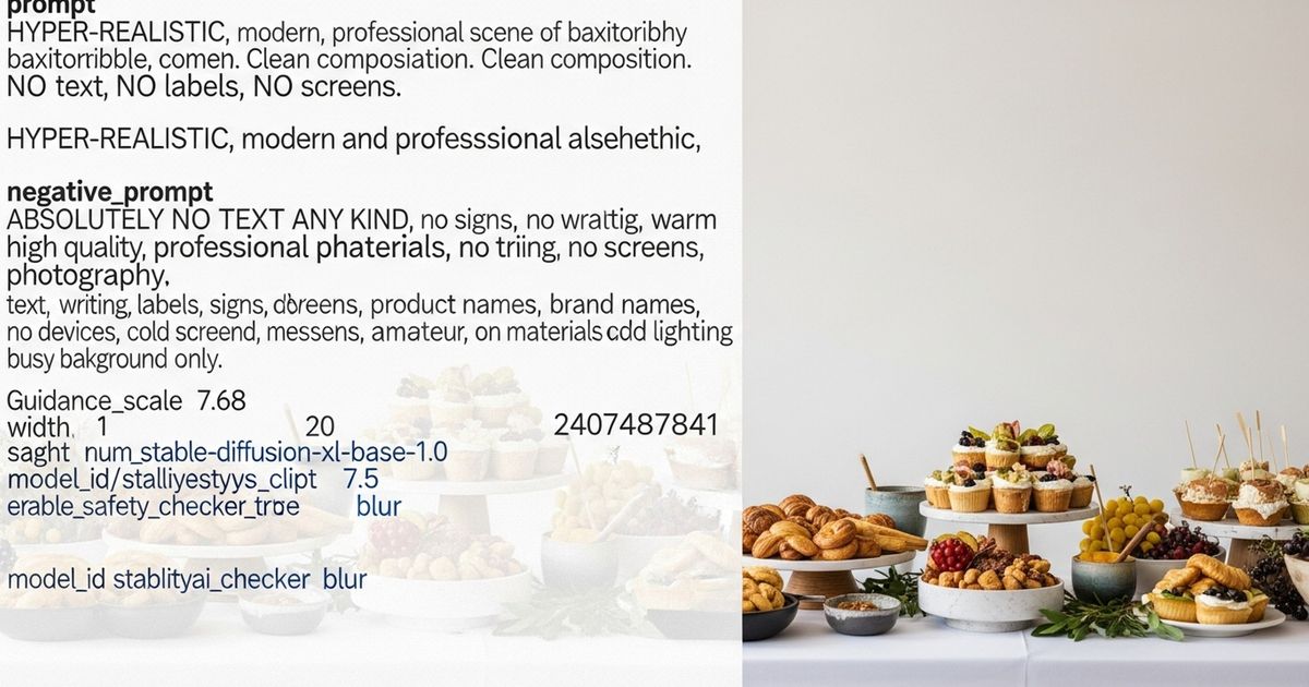 A hyper-realistic image of an elegant catering setup showcasing gourmet dishes in a cozy, inviting environment.