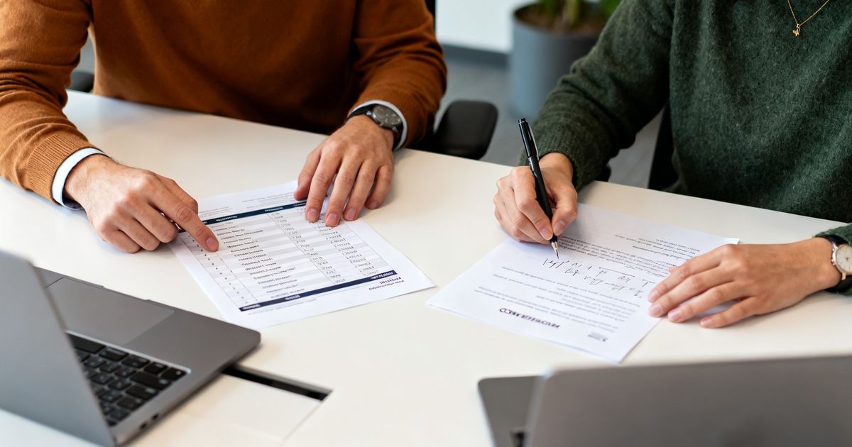 Two marketing professionals comparing Ubersuggest and Writesonic workflows