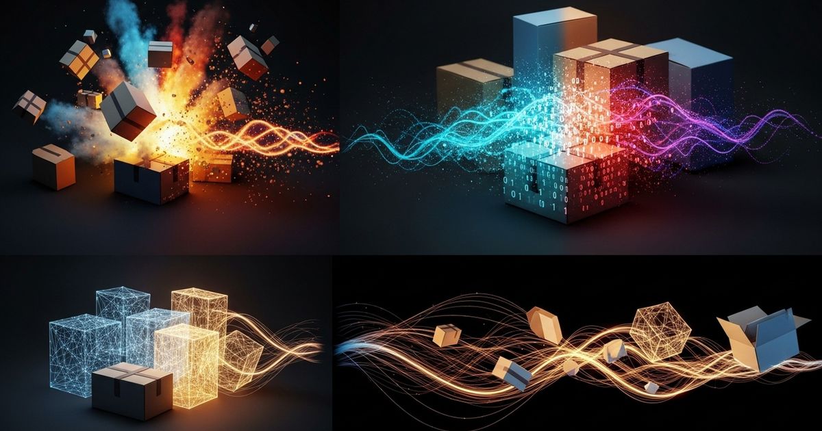 A dynamic visual representation of subscription boxes integrated with digital SEO elements.