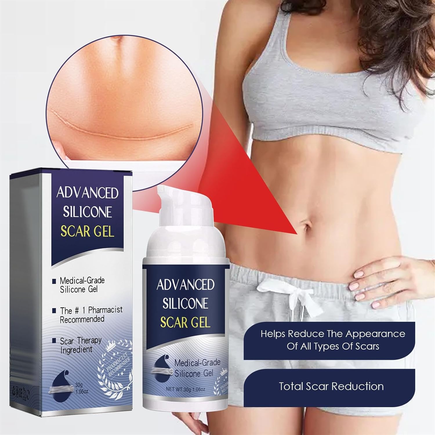 Advanced silicone scar gel