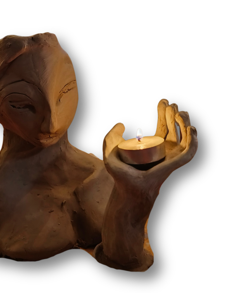 Clay figure Golding candle