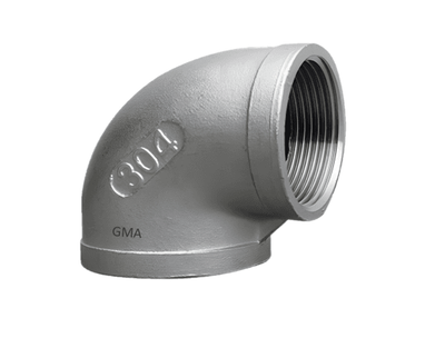 CODO INOX. X 90° C-304 C/ROSCA X 150 LBS.