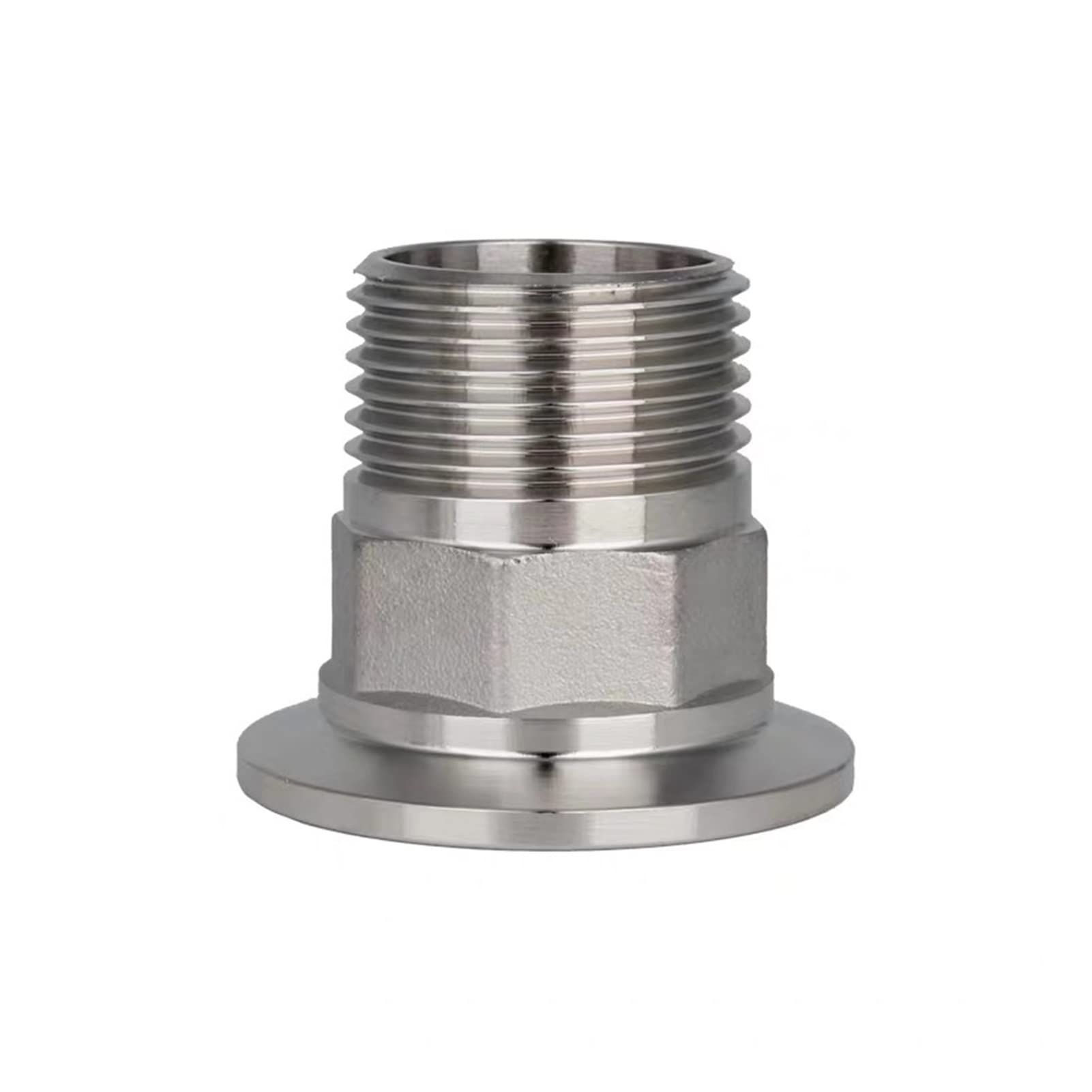 FERRUL CLAMP C/ROSCA NPT MACHO SANITARIO C-304L / C-316L