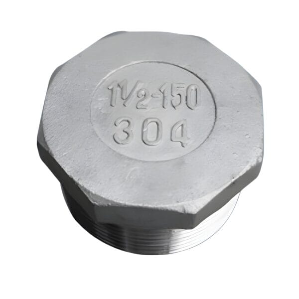TAPÓN MACHO AC. INOX. C-304 C/ROSCA X 150 LBS