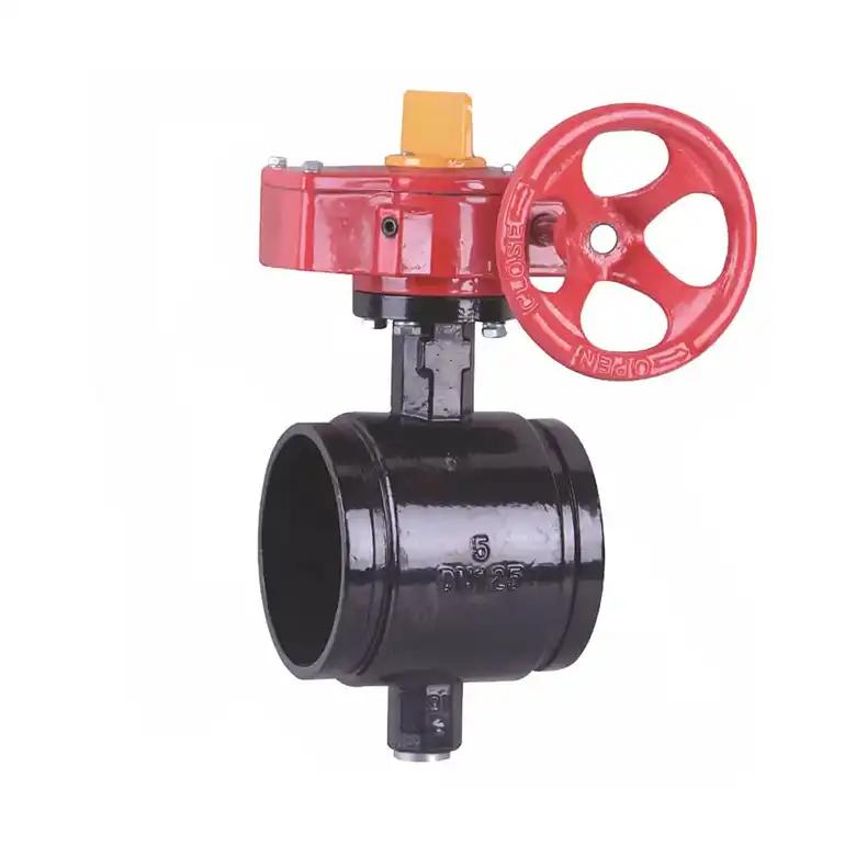 VÁLVULA MARIPOSA RANURADA FIERRO DÚCTIL ASTM A536 300 PSI UL/FM