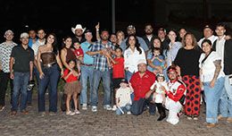 The winning connections of Luxurie accept the Mountain Top Derby stakes trophy on Saturday; Coady Media