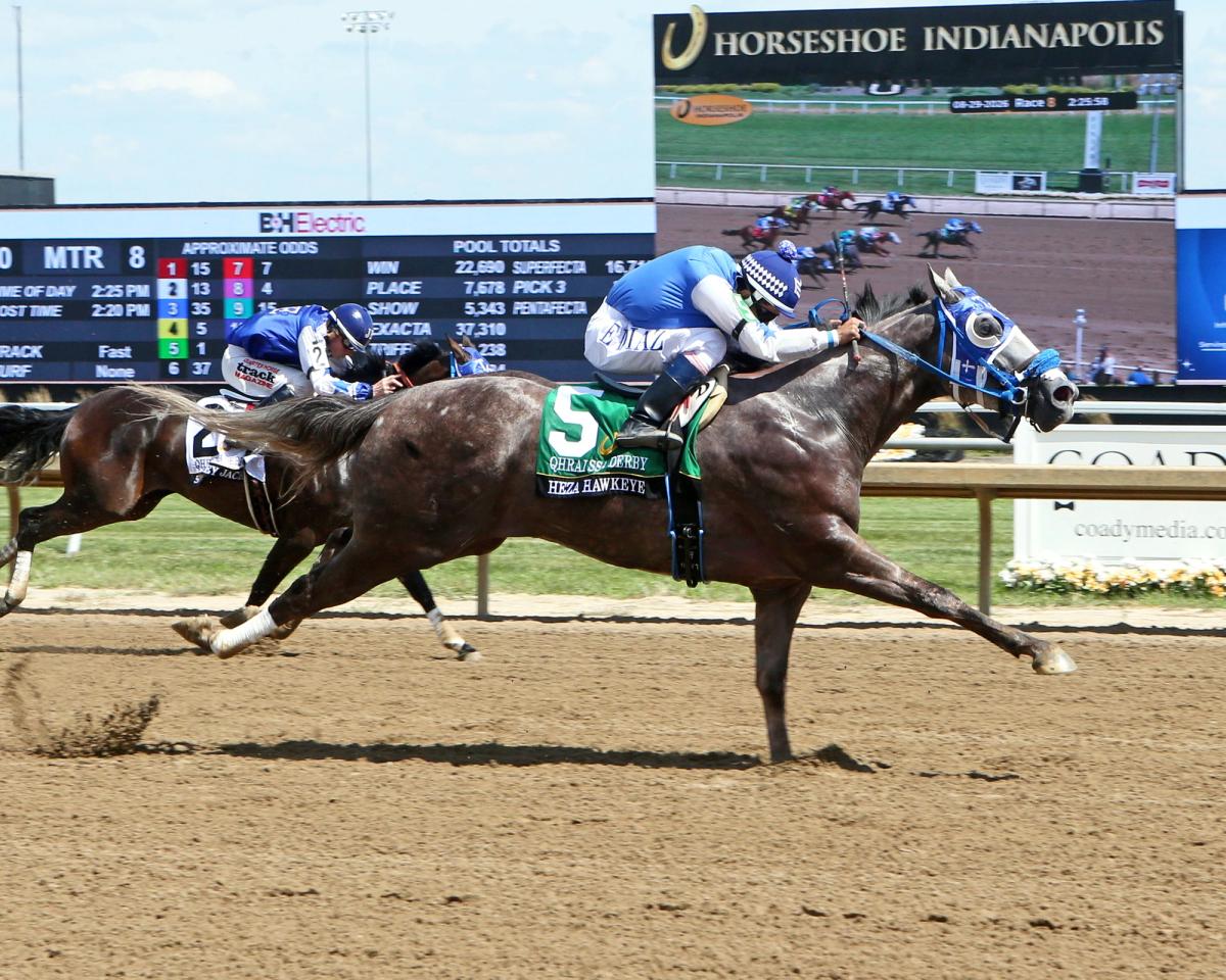 Heza Hawkeye soars in QHRAI SSA Derby at Horseshoe Indianapolis