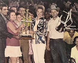 Go Vicki Meyers, trained by Ronald Briley, in the Evangeline Downs Championship Series #5 winner's circle.