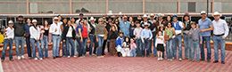 The winning connections of Baby Daddy Cartel accept the $100,000 New Mexican Spring Fling Stakes trophy at Sunland Park on Saturday.