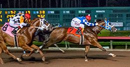 Robs Reason, under jockey Irving Lara, won the second Golden State Derby trial Saturday.