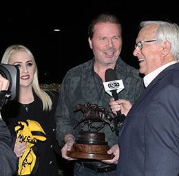 Tom Dawson interviews winning owners Ken and Nina O'Brien.