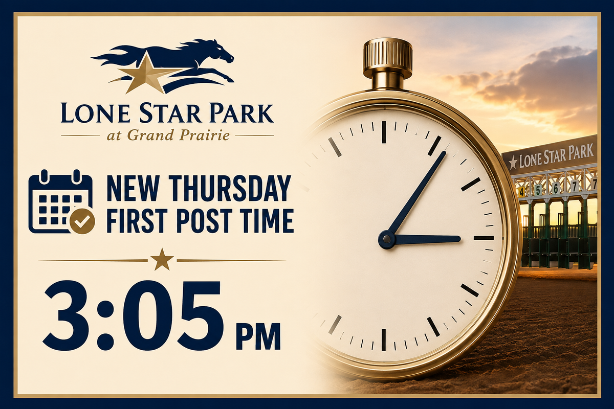 Lone Star Park Sets New Thursday Post Time for Fall Meeting of Champions