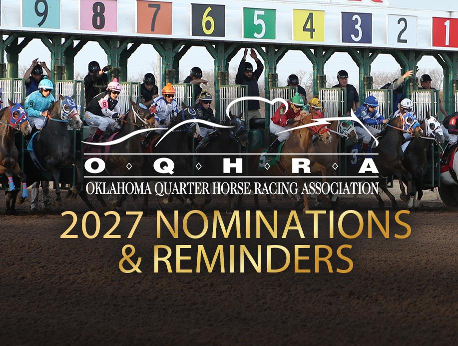 OQHRA Opens 2027 Stakes Nominations and Announces Fall Dates for Horsemen