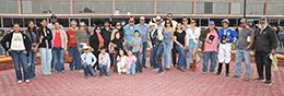 The winning connections of Hendry accept the $100,000 West Texas Juvenile Stakes trophy at Sunland Park on Saturday.
