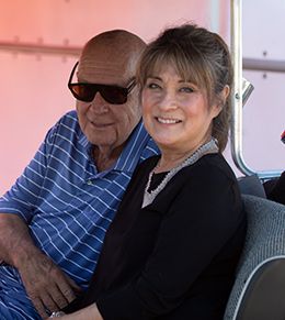 Ed Allred with his wife Cathy, owner of the two-year-old filly I Be The Queen.