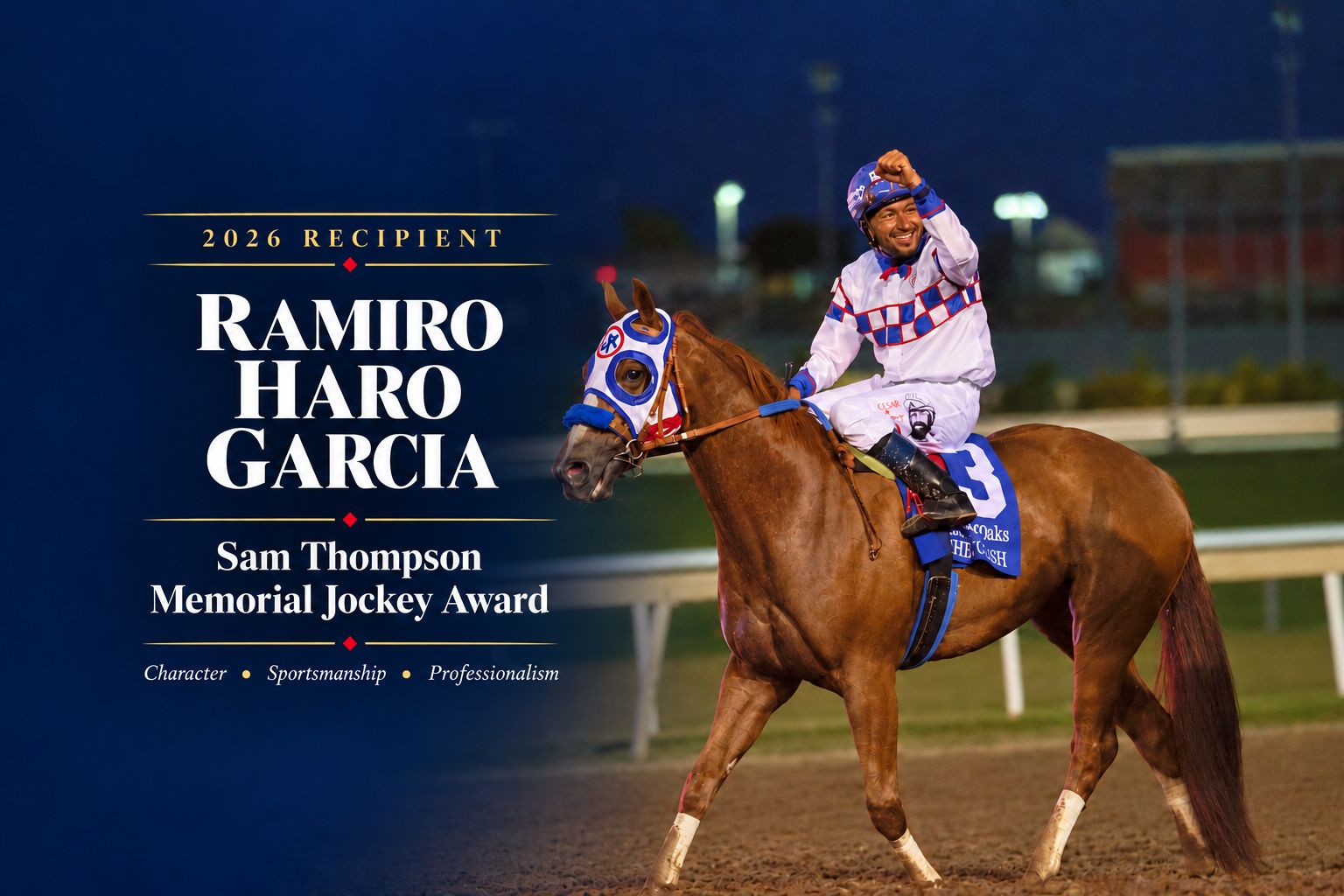 Ramiro Haro Garcia Named 2026 Sam Thompson Memorial Jockey Award Recipient