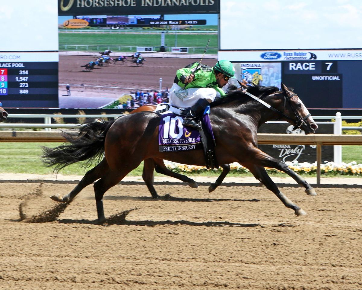 Pretty Innocent pretty fast in QHRAI SSA Futurity Juvenile at Horseshoe Indianapolis