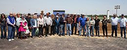 A huge crowd celebrates Apollitical Mission's Harley Greene Derby victory at Horseshoe Indianapolis Saturday.