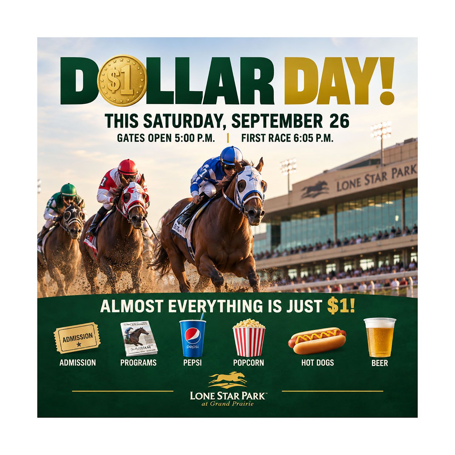 Dollar Day Returns to Lone Star Park Saturday During Fall Meeting of Champions