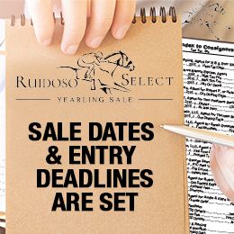 Ruidoso Horse Sales consignment forms are due May 1 and May 15. Remember to get them into the office before the deadline.
