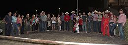 Winning connections of GF Shes Sinful accept the $744,506 Ruidoso Derby trophy at The Downs at Albuquerque on Saturday.