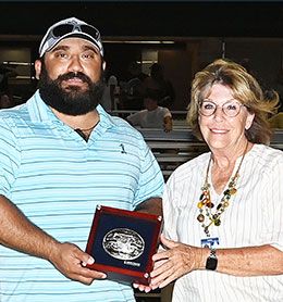 Juan Diaz, Jr. was named the 2024 Retama Park Leading Quarter Horse Trainer on Saturday.