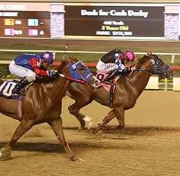 Just Dulce, with Christian Ramos aboard, won the Grade 2 Dash for Cash Derby at Lone Star Park.