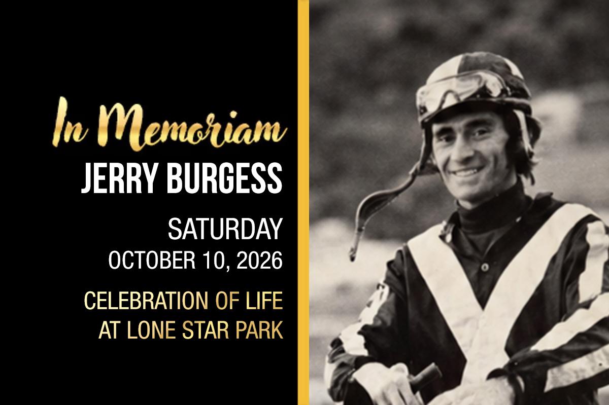 Lone Star Park to Host Celebration of Life for Hall of Fame Jockey Jerry Burgess