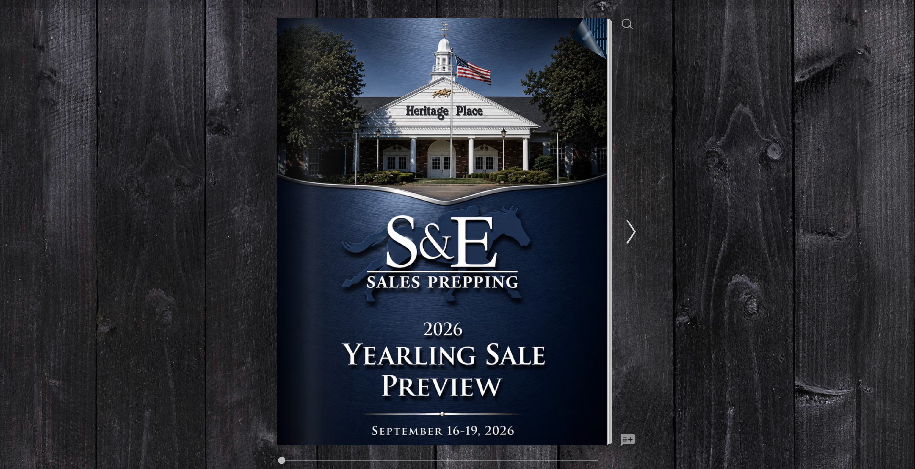 S&E Sales Prepping presents their 2026 Heritage Place consignment featuring yearlings by leading sires and from major stakes-winning female families.